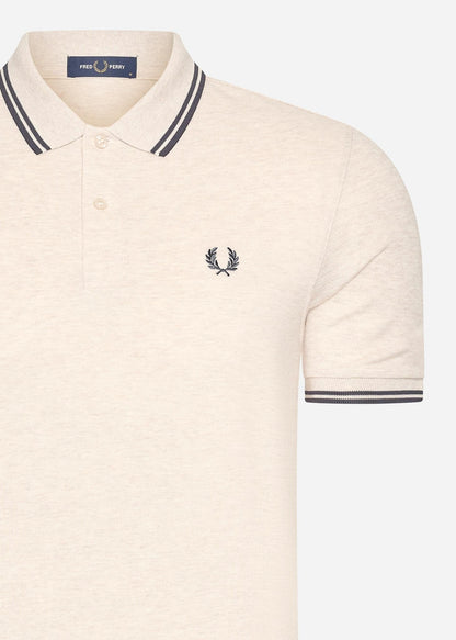 Fred Perry Polo's  Twin tipped fred perry shirt - porridge marl anchor grey anchor grey 