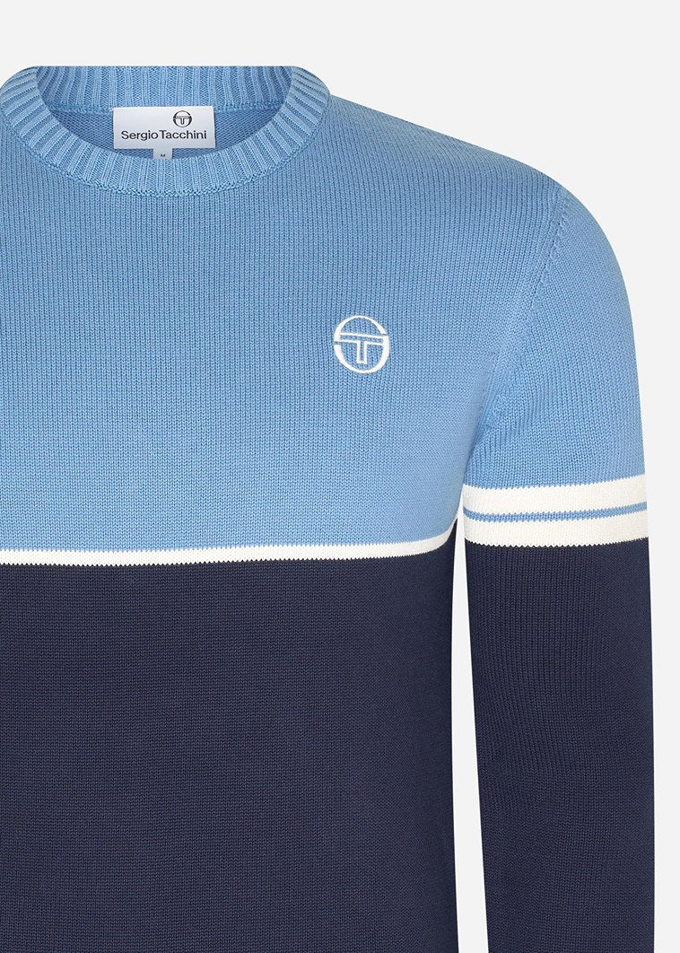 Sergio Tacchini Truien  Orion knit knitted jumper - coronet blue maritime blue gardenia 