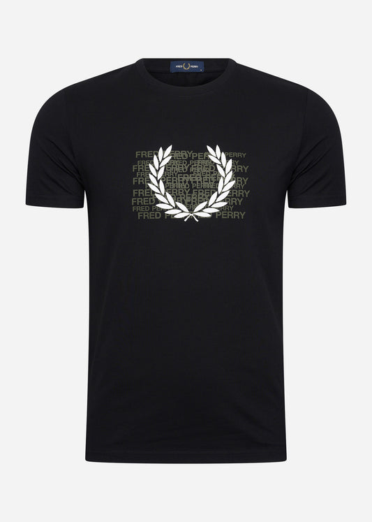 Fred perry graphic t-shirt - black