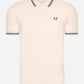 Fred Perry Polo's  Twin tipped fred perry shirt - porridge marl anchor grey anchor grey 