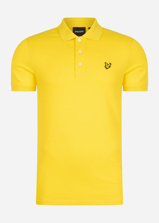 Plain polo shirt - yellow scorch