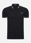 Fred Perry Polo's  Twin tipped fred perry shirt - black crlhet slvbl 