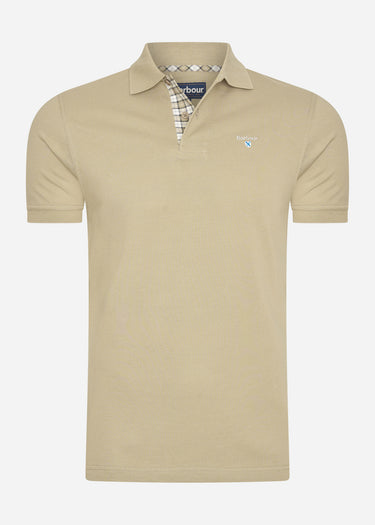 Barbour Polo's  Tartan pique polo - washed stone 