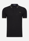 Fred Perry Polo's  Twin tipped fred perry shirt - black field green 