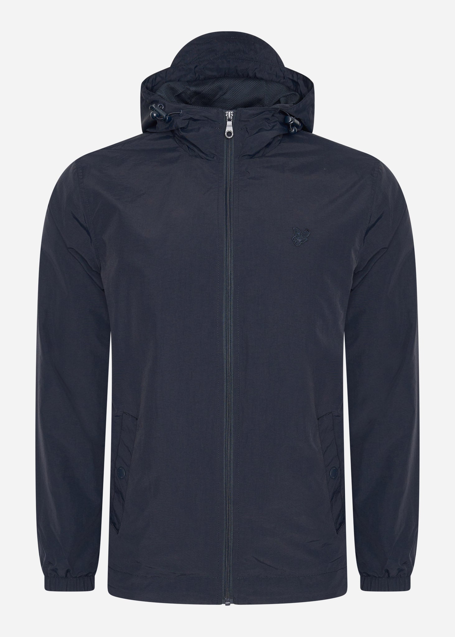 Lyle & Scott Jassen  Tonal eagle zip through hooded jacket - dark navy 