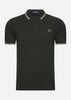 Fred Perry Polo's  Twin tipped fred perry shirt - night green seagrass 