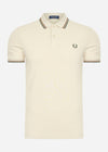 Fred Perry Polo's  Twin tipped fred perry shirt - oatmeal nut flake field green 