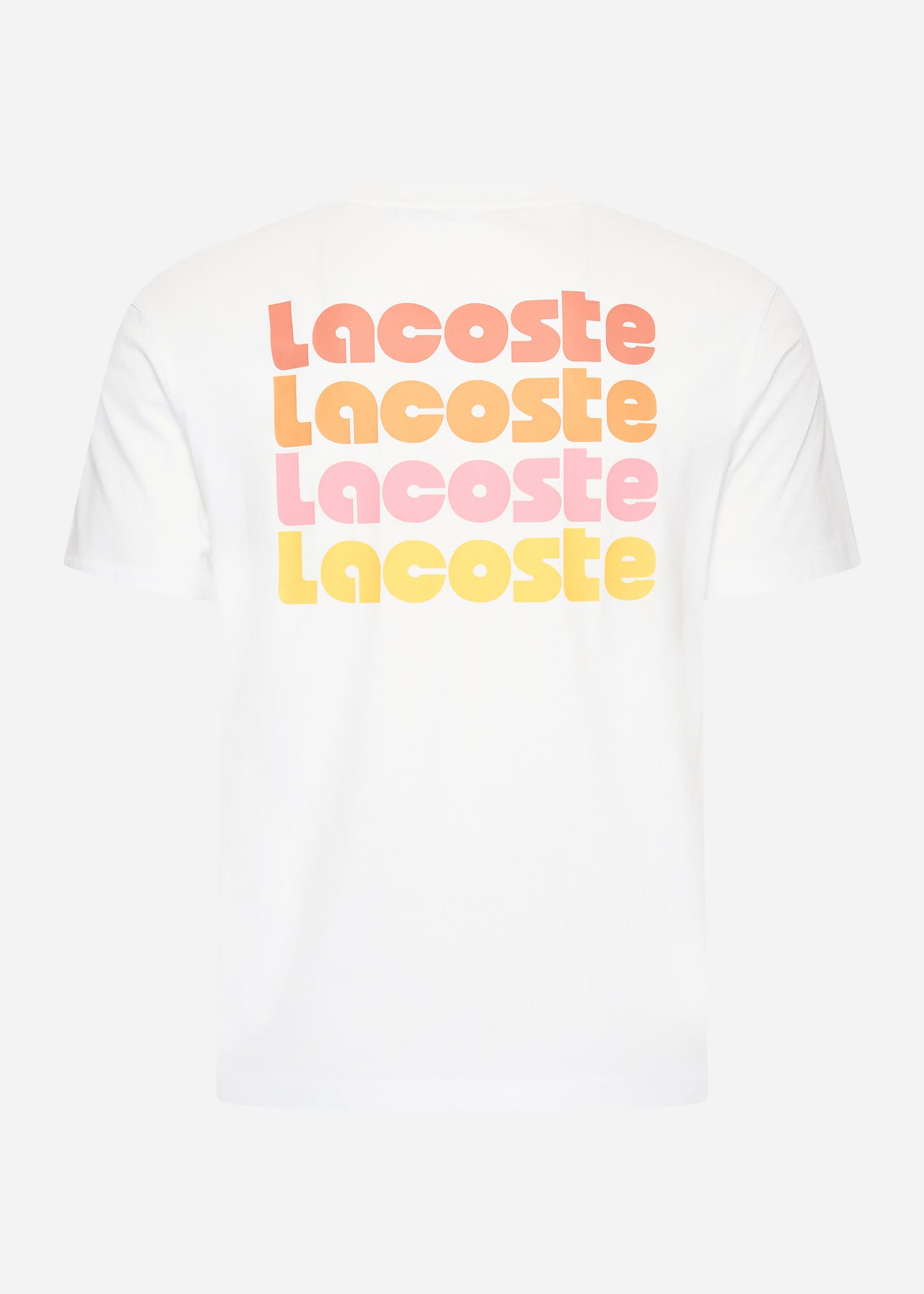 Lacoste T-shirts  Lacoste backprint tee - white 