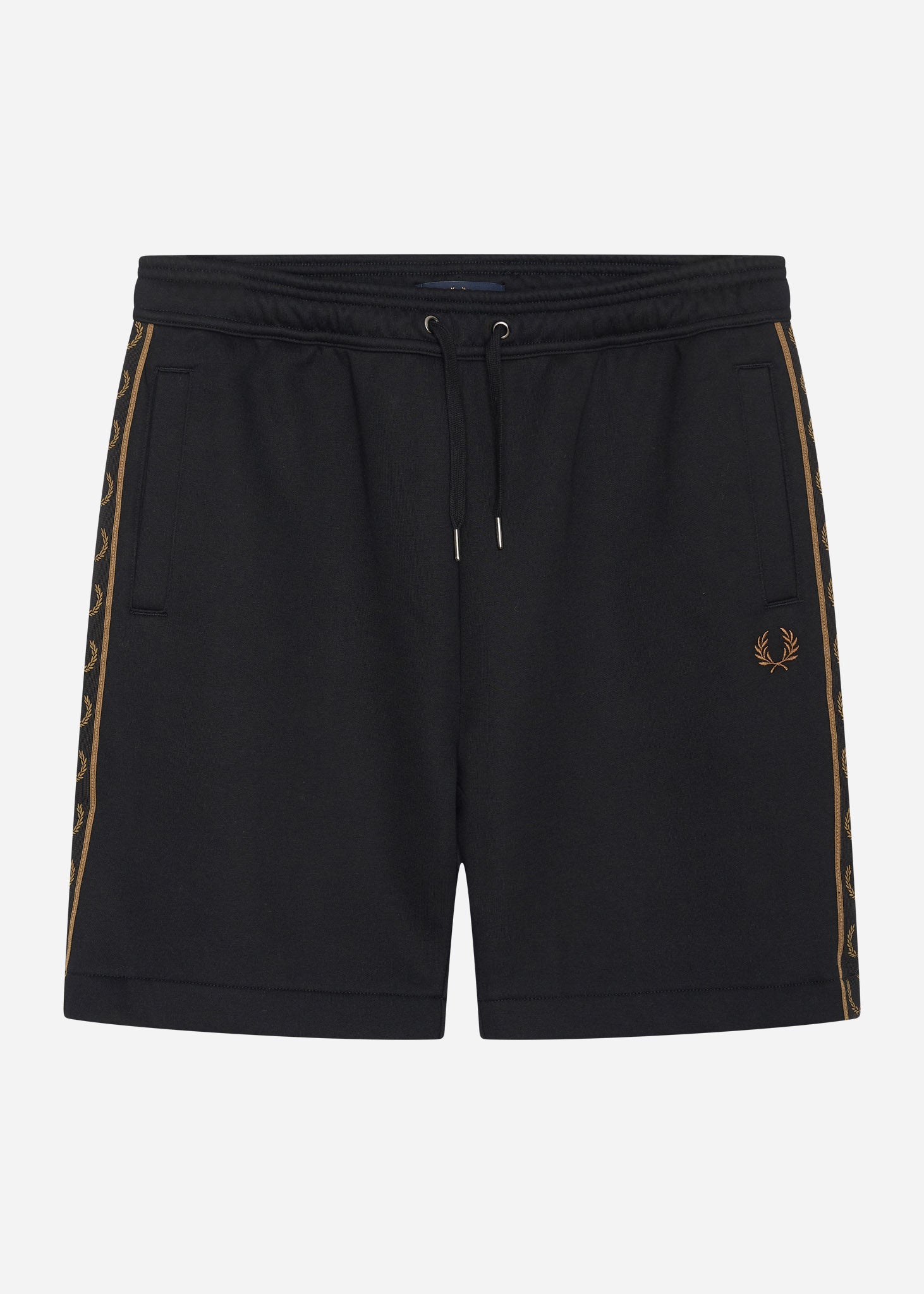 Fred Perry Korte Broeken  Taped sweat short - black warm stone 
