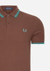 Fred Perry Polo's  Twin tipped fred perry shirt - whisky brown deep mint 