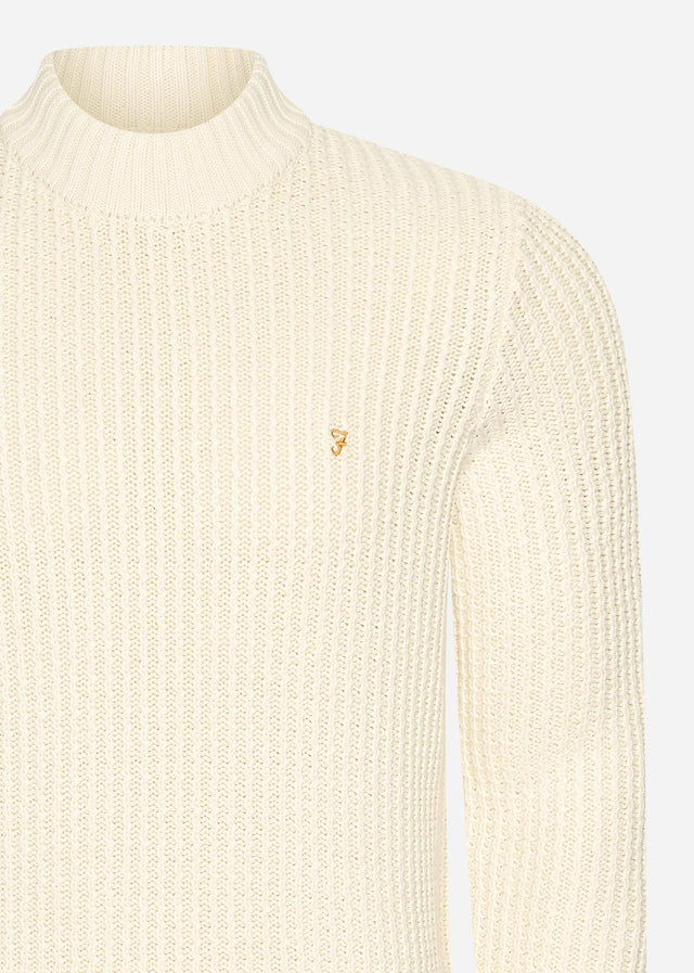Farah Sweaters  Sweater burlington fisherman - cream 