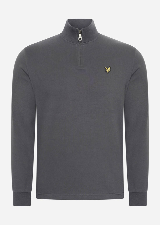 Lyle & Scott Sweaters Loopback quarter zip sweat - gunmetal