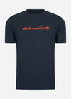 Lyle & Scott T-shirts  Script embroidery t-shirt - dark navy sorrel orange 