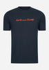 Lyle & Scott T-shirts  Script embroidery t-shirt - dark navy sorrel orange 