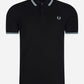 Twin tipped fred perry shirt - black light ice