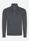 Barbour Truien  Essential patch half zip knitted jumper - charcoal 