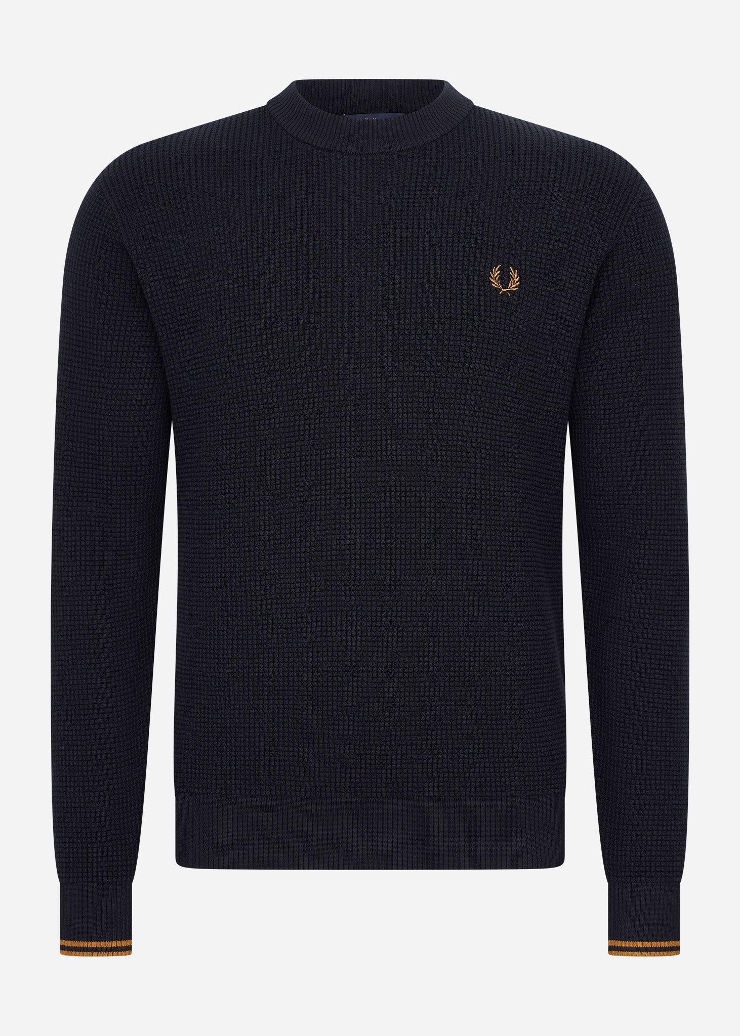 Fred Perry Truien  Waffle stitch jumper - navy 