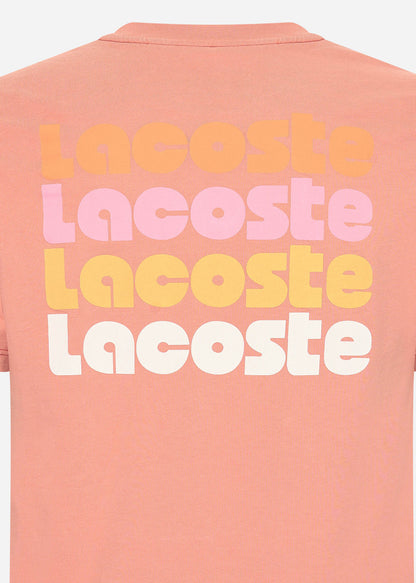 Lacoste T-shirts  Lacoste backprint tee - sierra red 