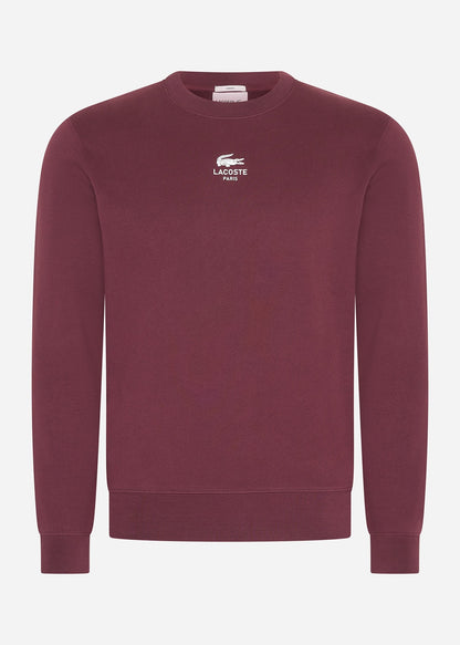 Lacoste Truien  Sweatshirt logo print- expresso 