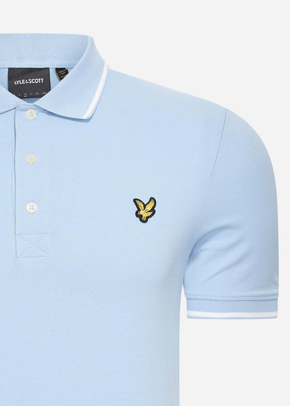 Lyle & Scott Polo's  Tipped polo shirt - light blue white 