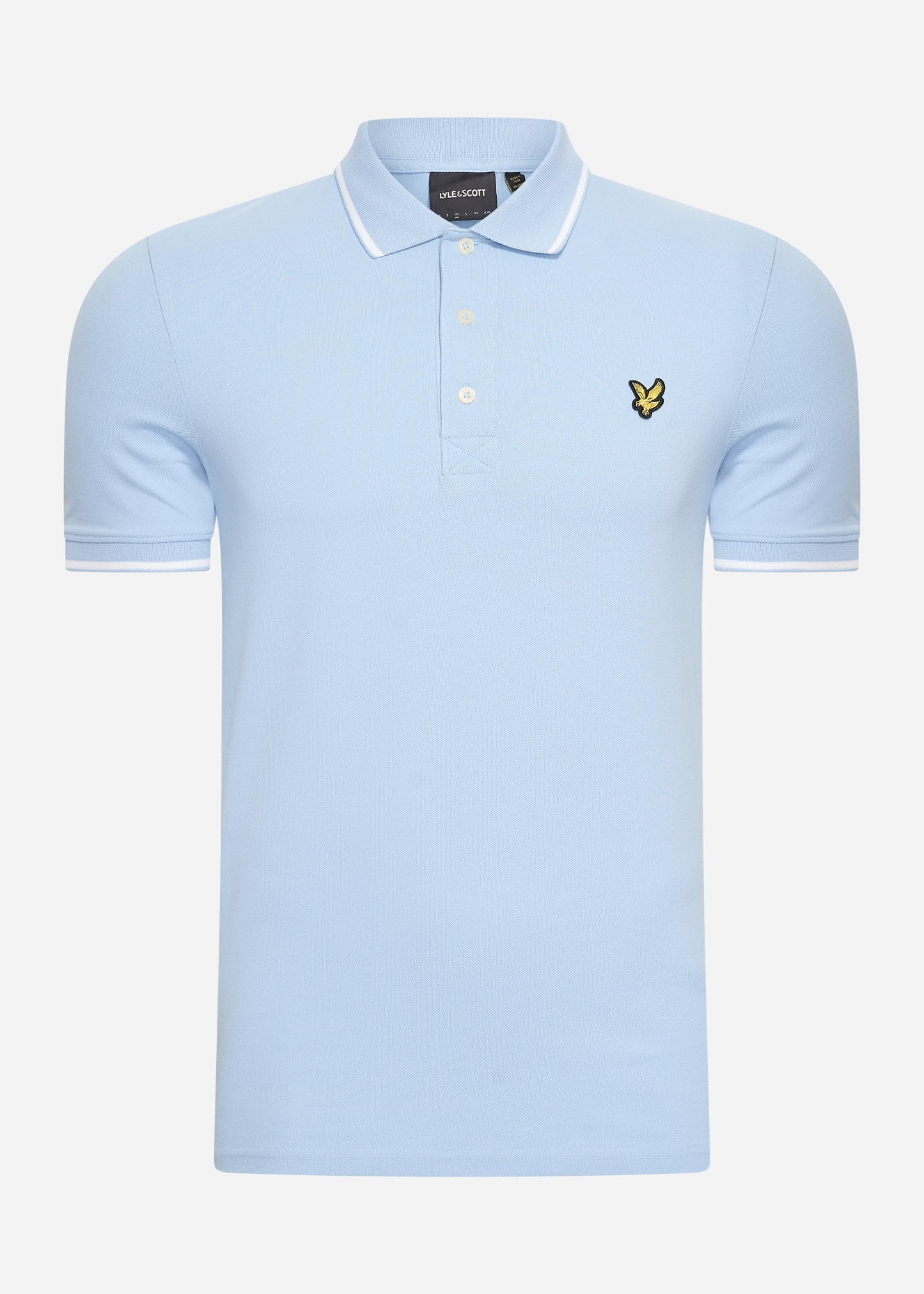 Lyle & Scott Polo's  Tipped polo shirt - light blue white 