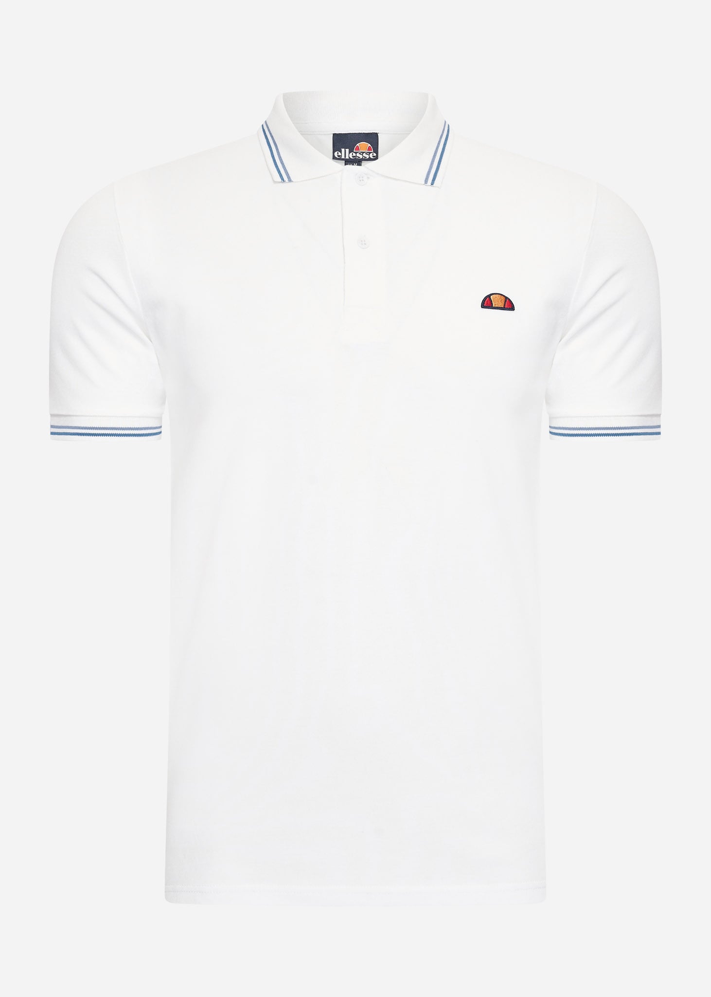 Ellesse Polo's  Rooks polo - white light blue dark blue 