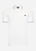 Ellesse Polo's  Rooks polo - white light blue dark blue 