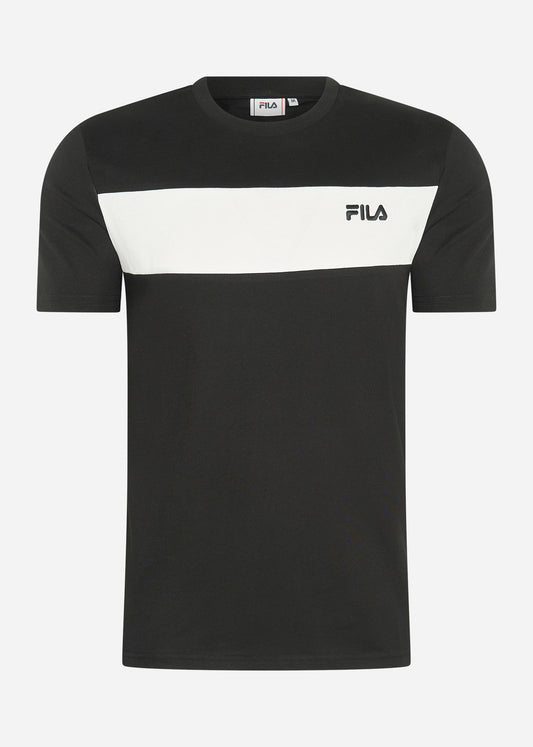 Fila T-shirts  Lankaran blocked tee - black bright white 