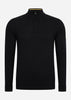 Barbour International Truien  Cotton half zip knit - black 