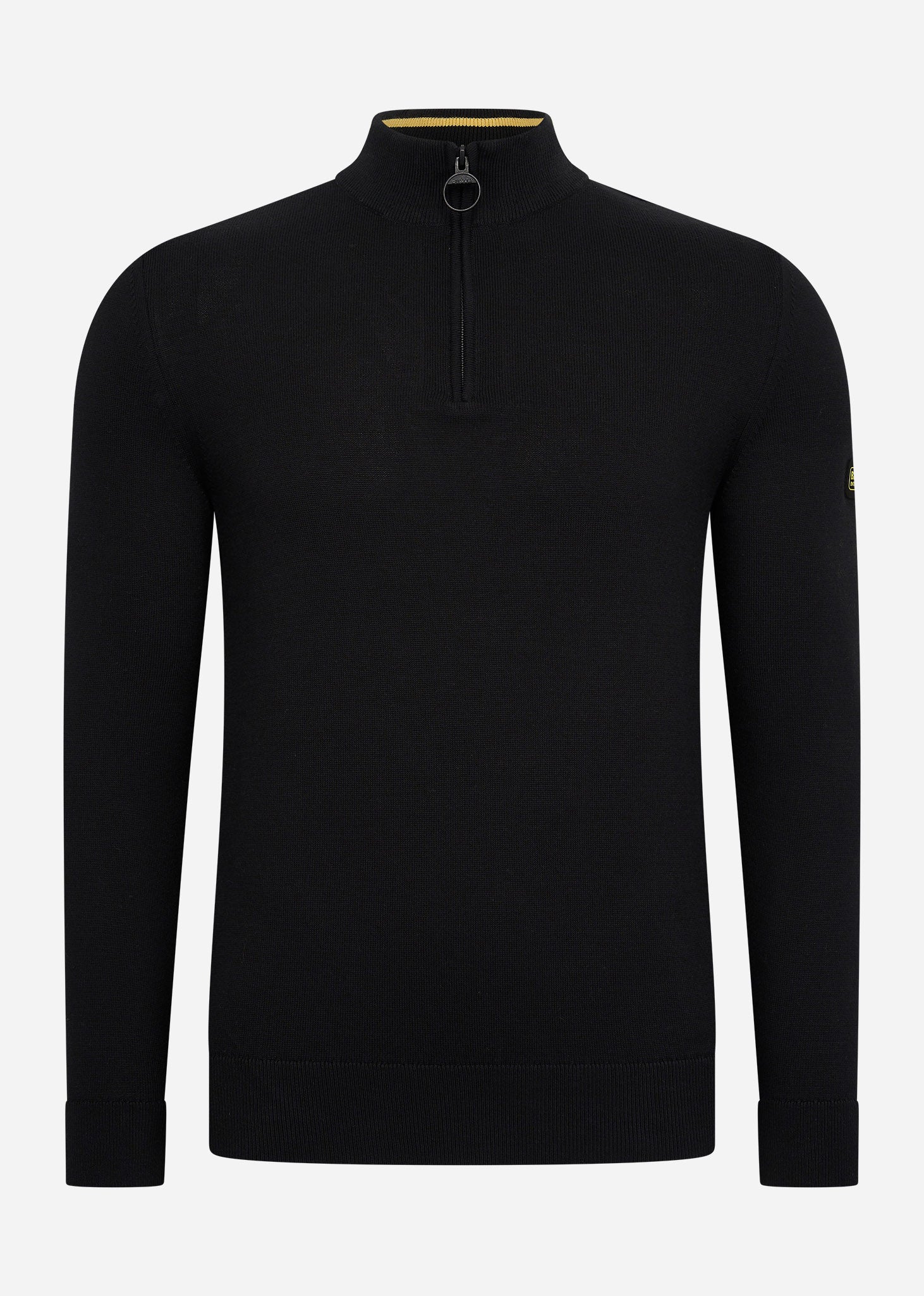 Barbour International Truien  Cotton half zip knit - black 