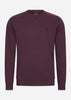 Lyle & Scott Truien  Tonal eagle crew neck sweatshirt - burgundy 