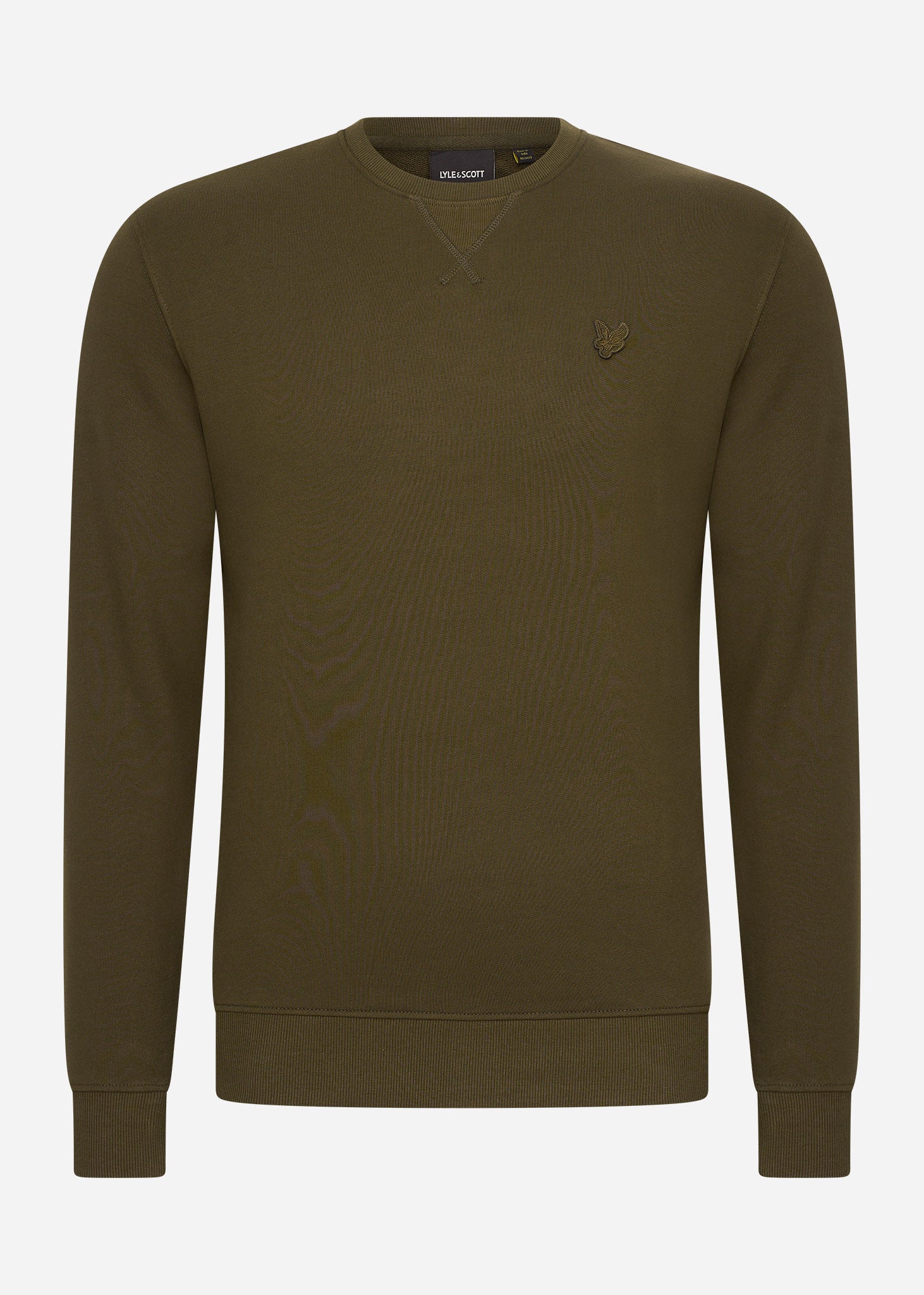 Lyle & Scott Truien  Tonal eagle crew neck sweatshirt - olive 