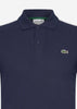 Lacoste Polo's  Contrast stripe polo - navy blue 