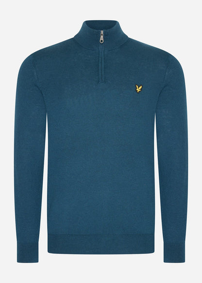 Lyle & Scott Truien 3 Pack cotton merino quarter zip jumper - jet black - argyle teal - apres navy