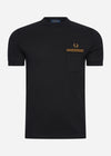 Fred Perry T-shirts  Loopback jersey pocket t-shirt - black 