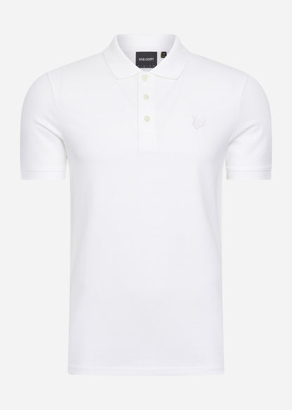 Lyle & Scott Polo's  Tonal eagle polo shirt - white 