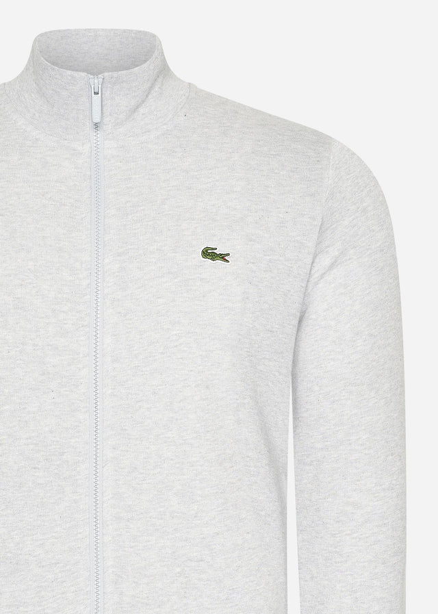 Lacoste Cardigans  Brushed fleece zip through sweater - Silver Chine 