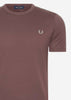 Fred Perry T-shirts  Contrast tape ringer t-shirt - brick warm grey 