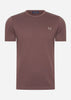 Fred Perry T-shirts  Contrast tape ringer t-shirt - brick warm grey 