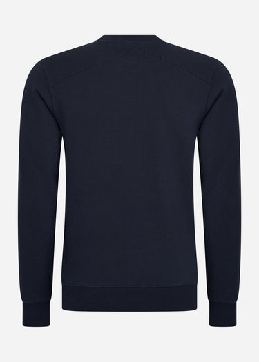 MA.Strum Truien  Chest print crew sweat - ink navy 
