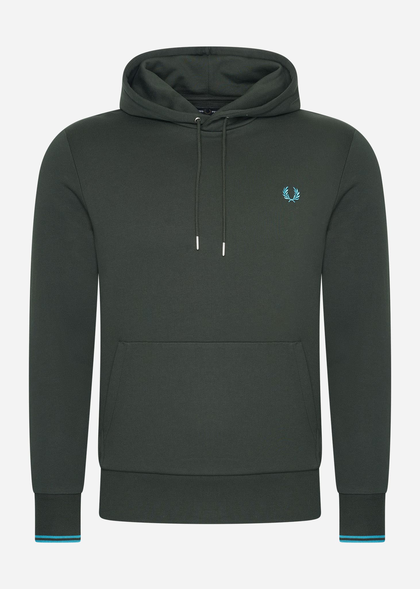 Fred Perry Hoodies  Tipped hooded sweatshirt - night green runaway bay ocean 