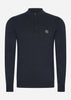 Marshall Artist Truien A Siren knitted 1/4 zip - navy