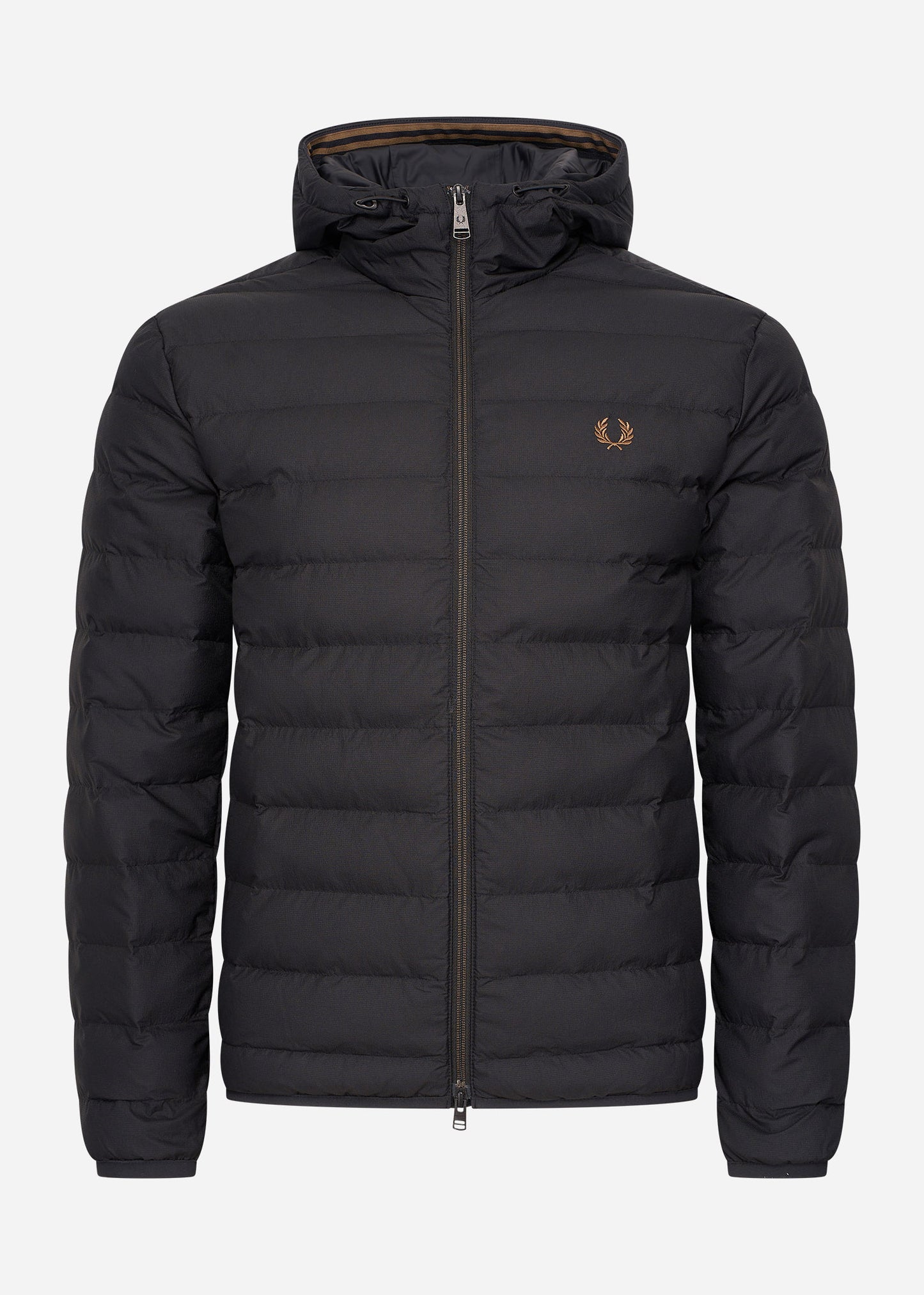 Hooded insulated jacket - black
