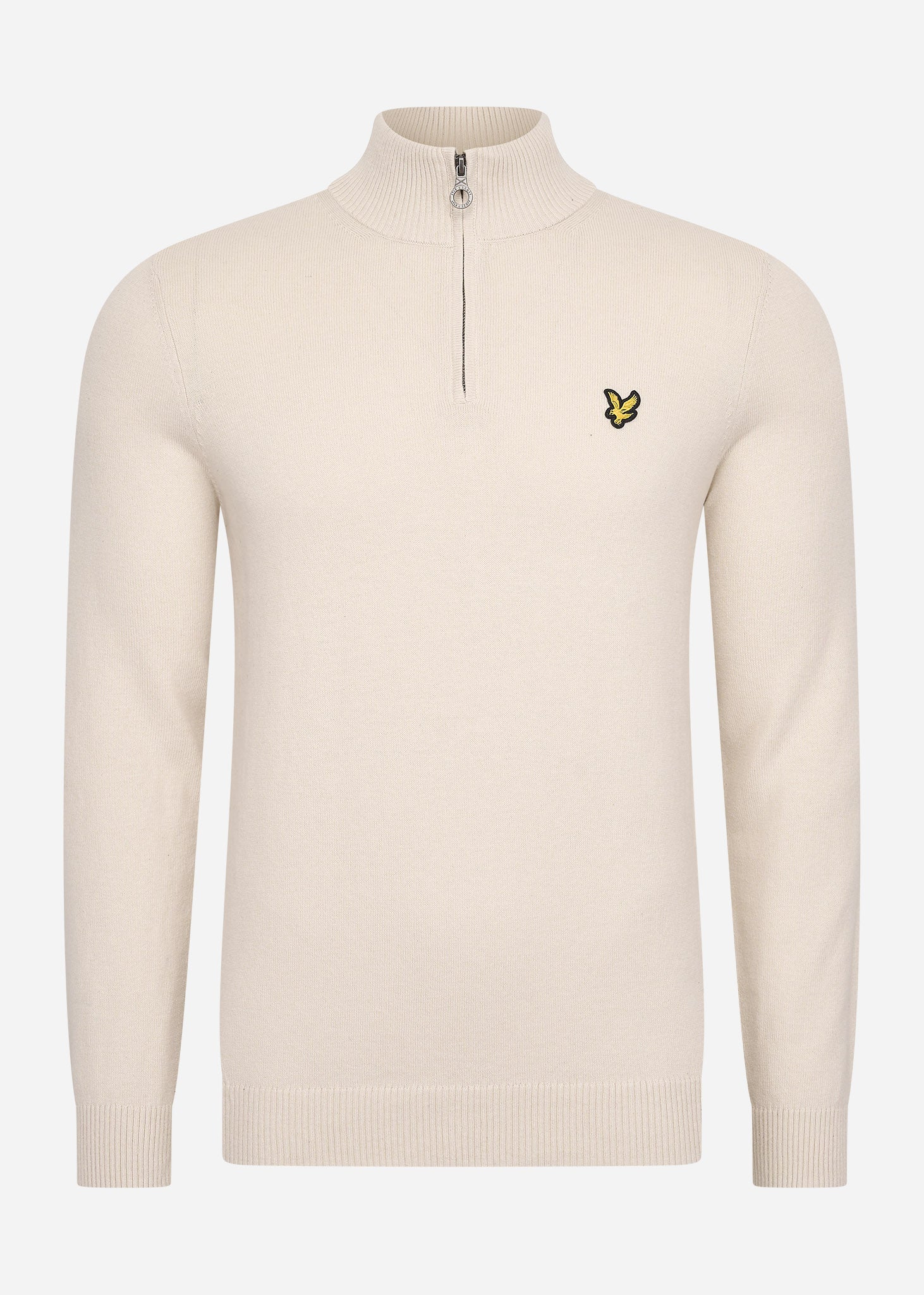 Lyle & Scott Truien  Cotton merino quarter zip jumper - taupe 