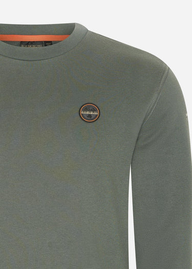 Napapijri Truien Badge crewneck sweater - green urban