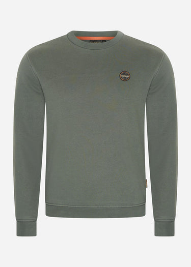 Napapijri Truien Badge crewneck sweater - green urban