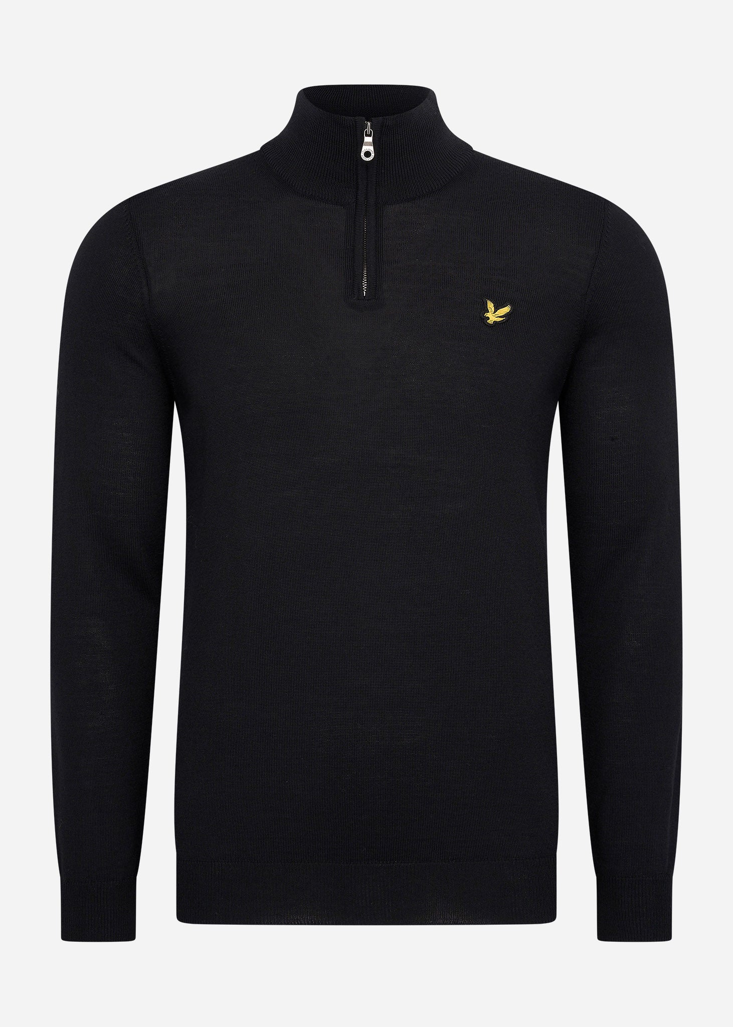 Lyle & Scott Truien  Premium quarter zip merino mix - jet black 