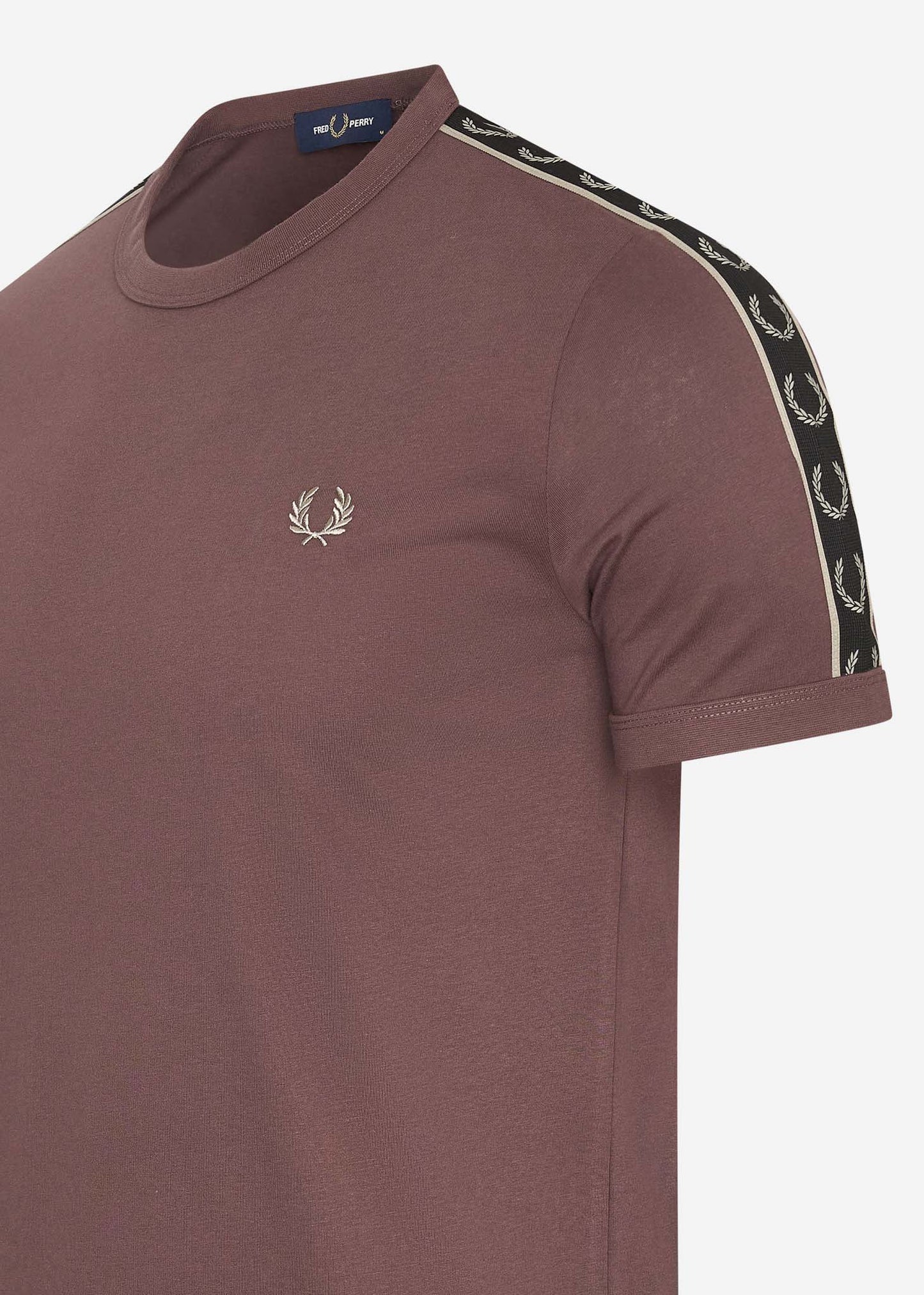Fred Perry T-shirts  Contrast tape ringer t-shirt - brick warm grey 