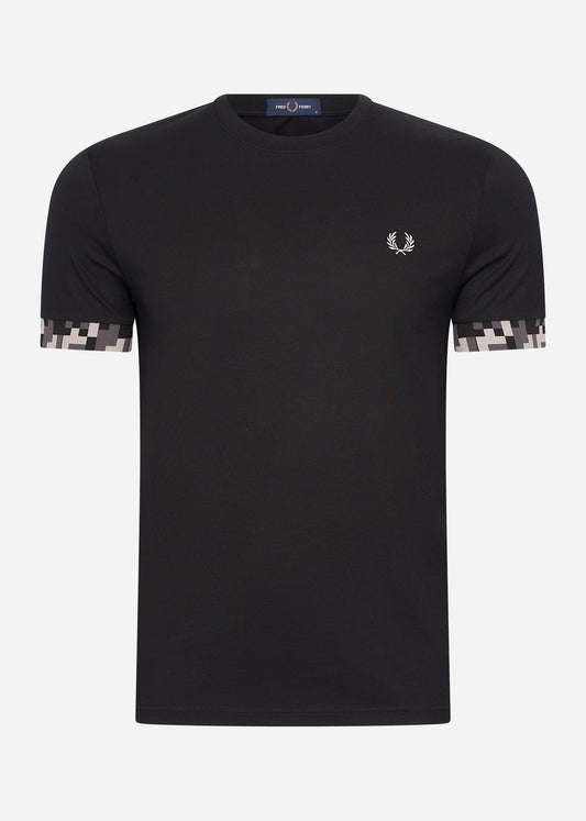 Pixel cuff t-shirt - black