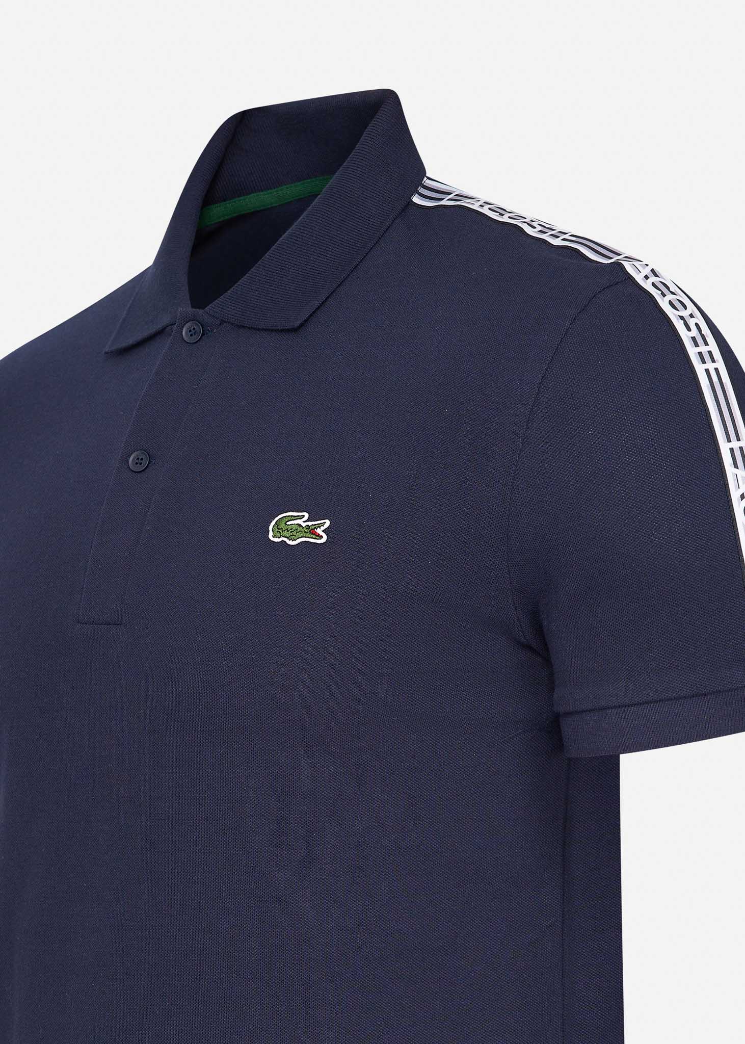 Lacoste Polo's  Contrast stripe polo - navy blue 